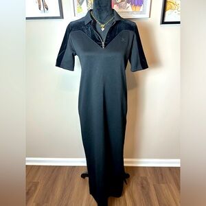 Adidas Velvet Vibes Maxi Shirt Dress
